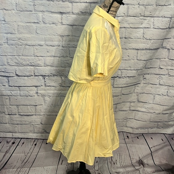 Maje Rivers Dress Embroidered Cutout Poplin Pleated Size 1 US Small Short Sleeve - Picture 5 of 14